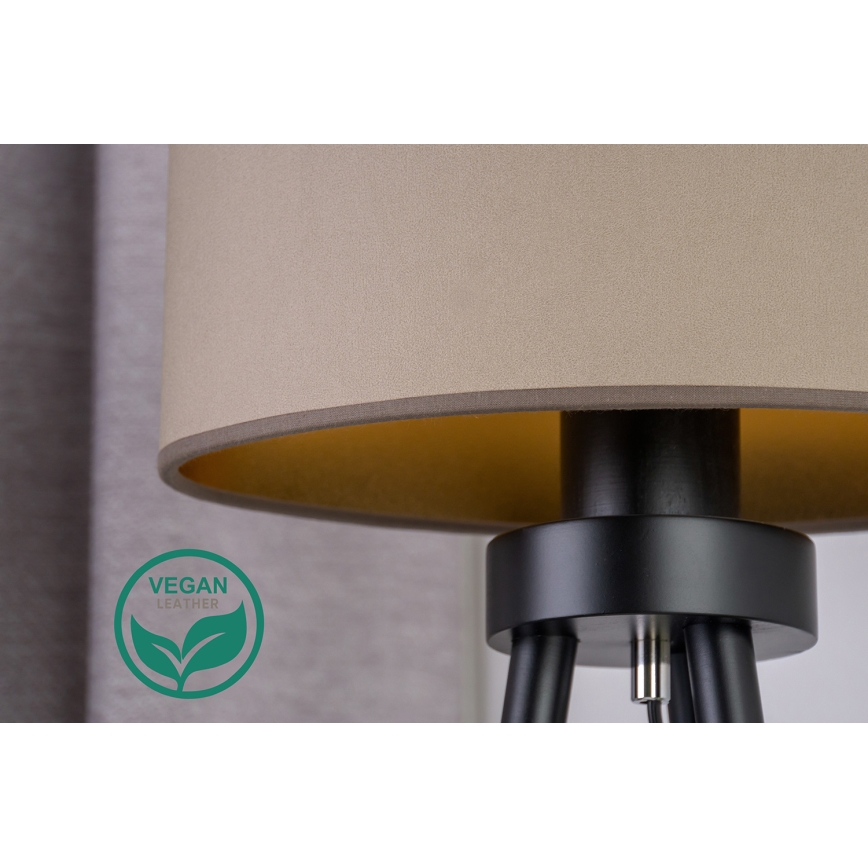 Duolla - Candeeiro de mesa OVAL VEGAN 1xE27/15W/230V diâmetro 30 cm bege
