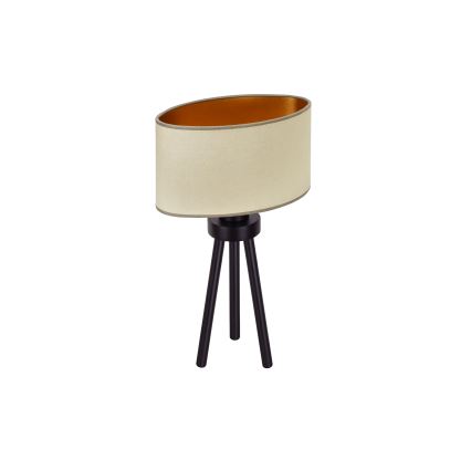 Duolla - Candeeiro de mesa OVAL VEGAN 1xE27/15W/230V diâmetro 30 cm bege