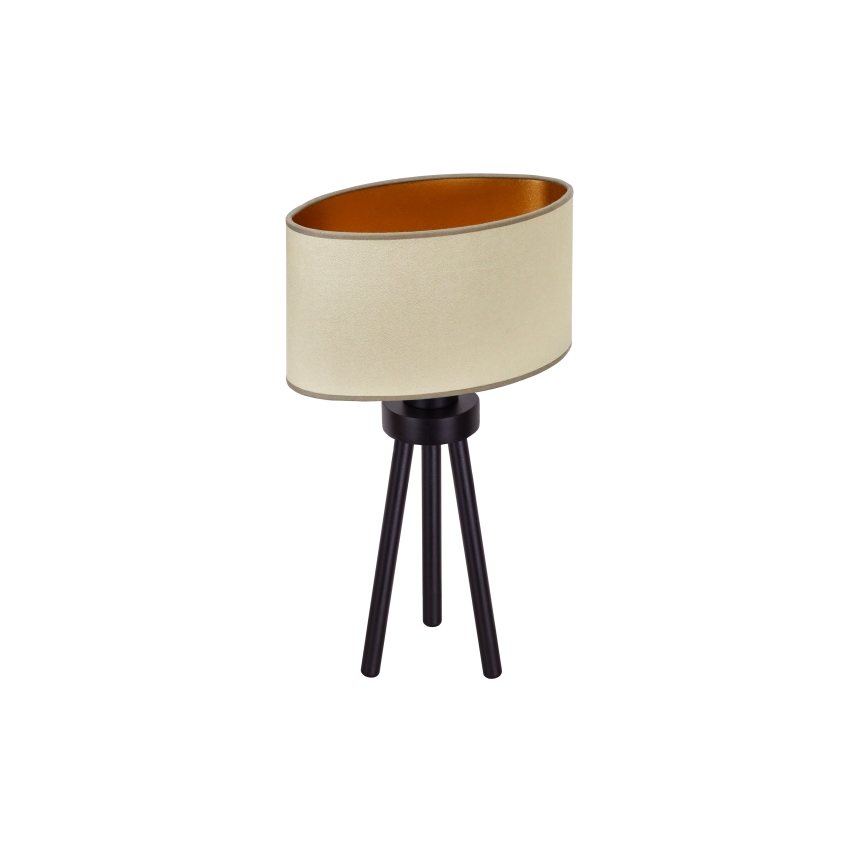 Duolla - Candeeiro de mesa OVAL VEGAN 1xE27/15W/230V diâmetro 30 cm bege