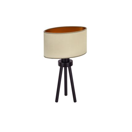 Duolla - Candeeiro de mesa OVAL VEGAN 1xE27/15W/230V diâmetro 30 cm bege