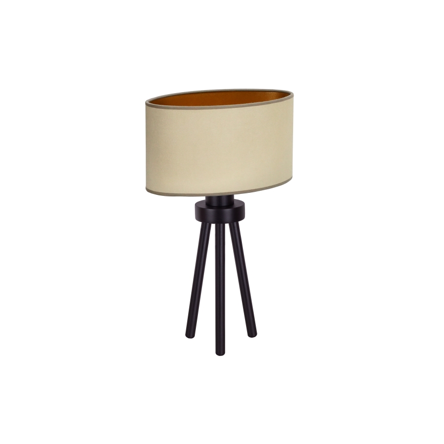 Duolla - Candeeiro de mesa OVAL VEGAN 1xE27/15W/230V diâmetro 30 cm bege