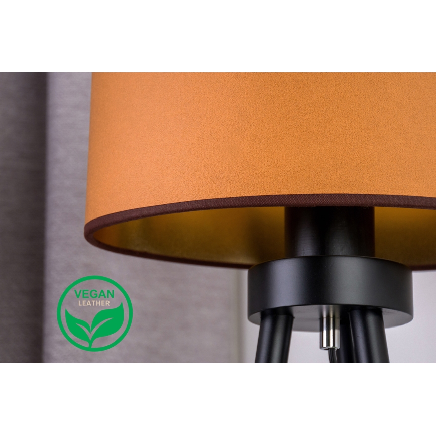 Duolla - Candeeiro de mesa OVAL VEGAN 1xE27/15W/230V diâmetro 30 cm castanho