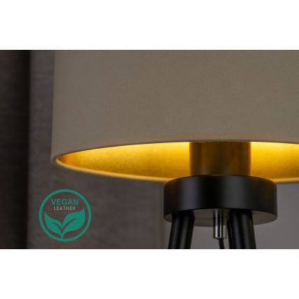 Duolla - Candeeiro de mesa OVAL VEGAN 1xE27/15W/230V diâmetro 30 cm creme