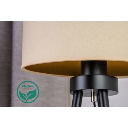Duolla - Candeeiro de mesa OVAL VEGAN 1xE27/15W/230V diâmetro 30 cm creme