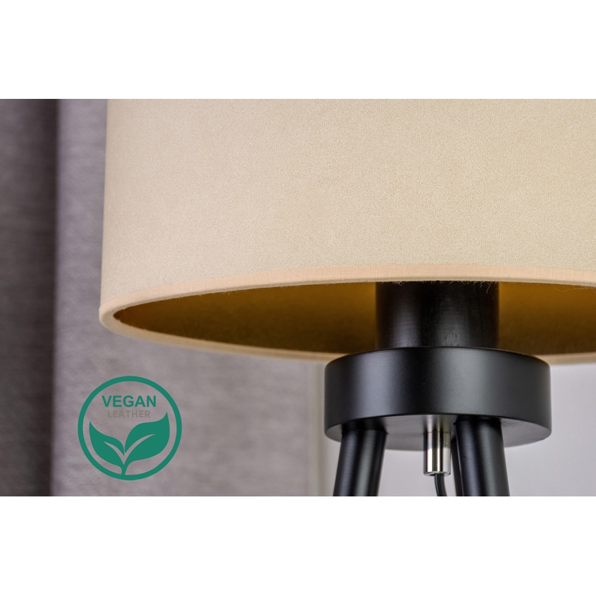 Duolla - Candeeiro de mesa OVAL VEGAN 1xE27/15W/230V diâmetro 30 cm creme