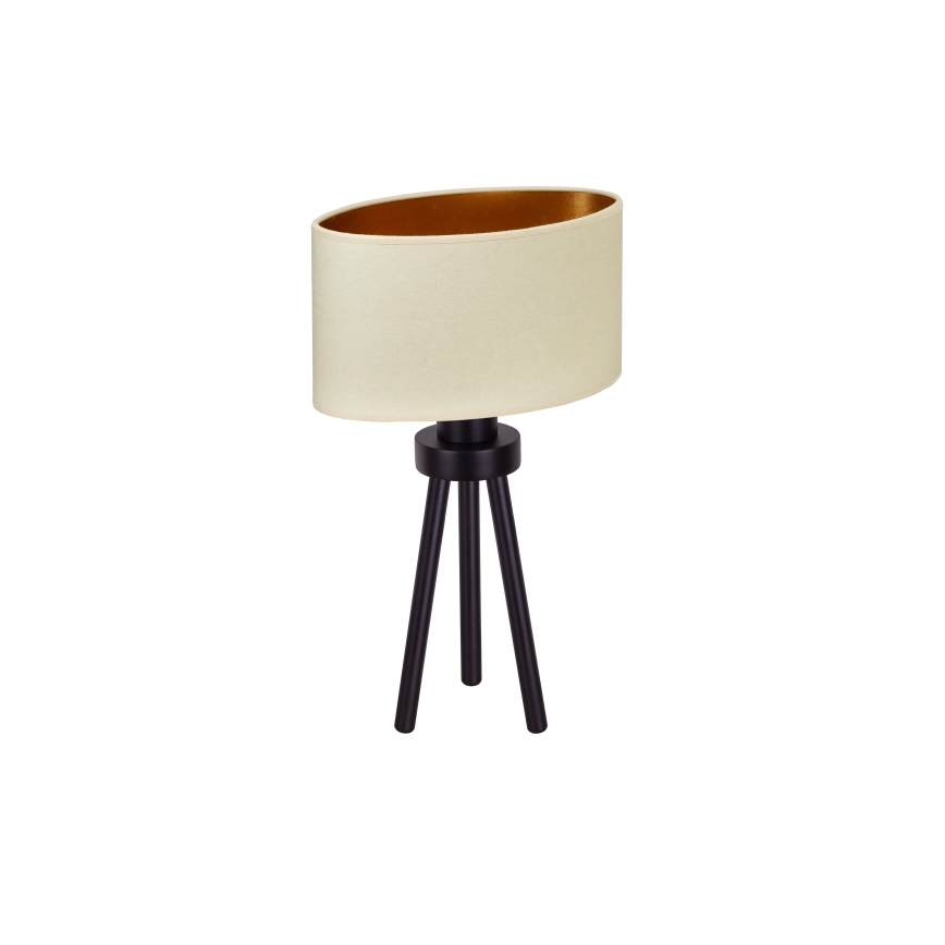 Duolla - Candeeiro de mesa OVAL VEGAN 1xE27/15W/230V diâmetro 30 cm creme