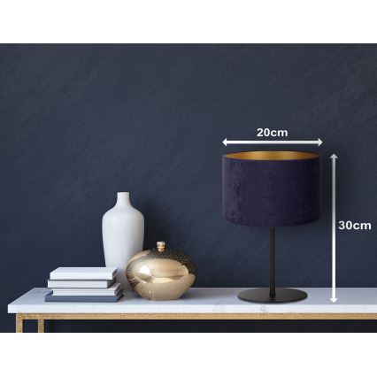 Duolla - Candeeiro de mesa ROLLER 1xE14/15W/230V diâmetro 20 cm azul/dourado