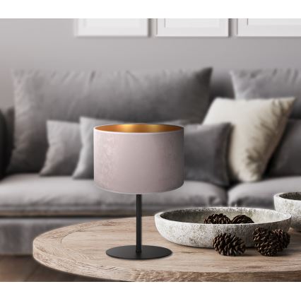 Duolla - Candeeiro de mesa ROLLER 1xE14/15W/230V diâmetro 20 cm cinzento/dourado