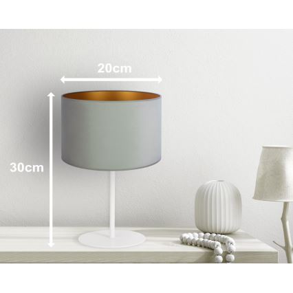 Duolla - Candeeiro de mesa ROLLER 1xE14/15W/230V diâmetro 20 cm verde claro/dourado