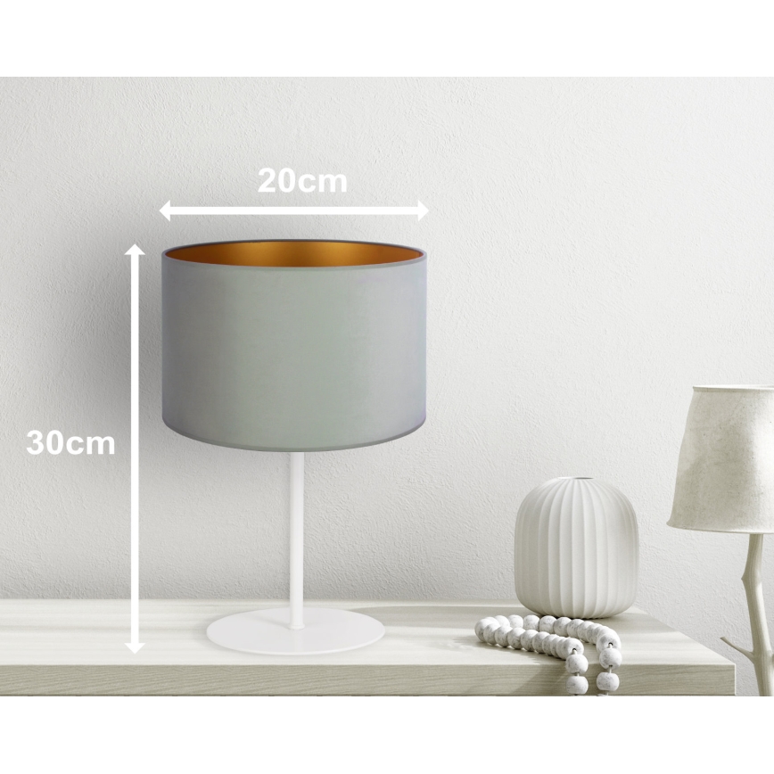 Duolla - Candeeiro de mesa ROLLER 1xE14/15W/230V diâmetro 20 cm verde claro/dourado
