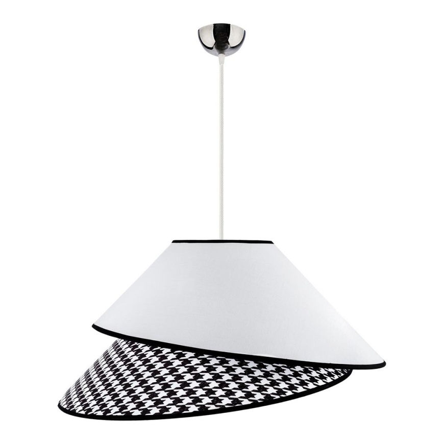 Duolla - Candeeiro de teto suspenso COCO 1xE27/40W/230V diâmetro 50 cm branco/preto