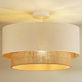 Duolla - Candeeiro integrado BOHO 1xE27/15W/230V diâmetro 45 cm creme/castanho