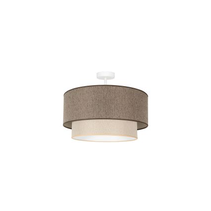 Duolla - Candeeiro integrado BOHO ECO RECYCLING 1xE27/15W/230V diâmetro 45 cm castanho/creme