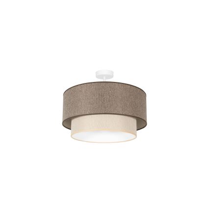 Duolla - Candeeiro integrado BOHO ECO RECYCLING 1xE27/15W/230V diâmetro 45 cm castanho/creme