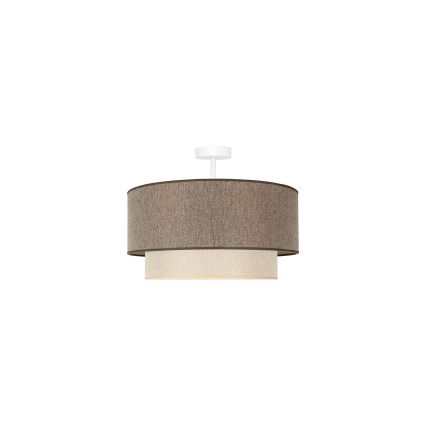 Duolla - Candeeiro integrado BOHO ECO RECYCLING 1xE27/15W/230V diâmetro 45 cm castanho/creme