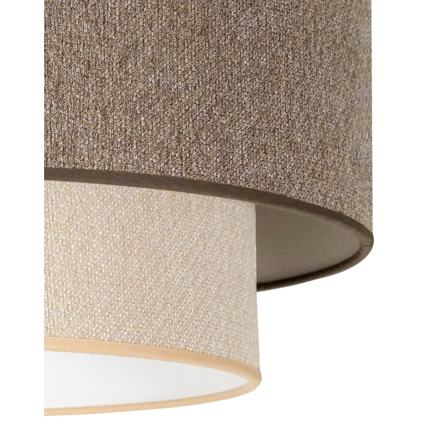 Duolla - Candeeiro integrado BOHO ECO RECYCLING 1xE27/15W/230V diâmetro 45 cm castanho/creme