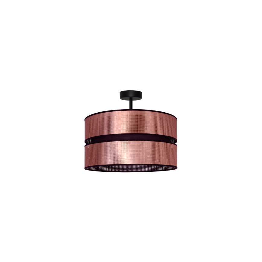 Duolla - Candeeiro integrado COPPER SHINY 1xE27/15W/230V diâmetro 40 cm cobre/preto