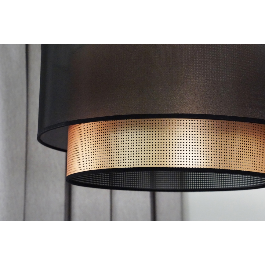 Duolla - Candeeiro integrado COPPER SHINY 1xE27/15W/230V diâmetro 45 cm castanho/cobre