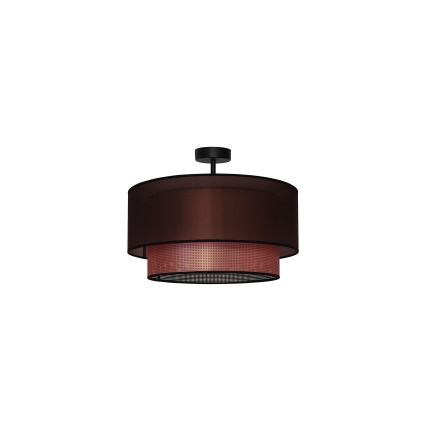 Duolla - Candeeiro integrado COPPER SHINY 1xE27/15W/230V diâmetro 45 cm castanho/cobre