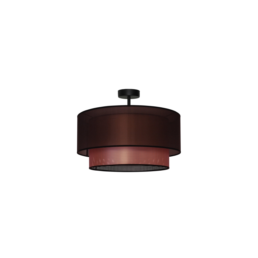 Duolla - Candeeiro integrado COPPER SHINY 1xE27/15W/230V diâmetro 45 cm castanho/cobre
