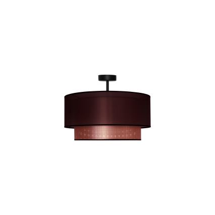 Duolla - Candeeiro integrado COPPER SHINY 1xE27/15W/230V diâmetro 45 cm castanho/cobre