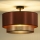 Duolla - Candeeiro integrado COPPER SHINY 1xE27/15W/230V diâmetro 45 cm cobre