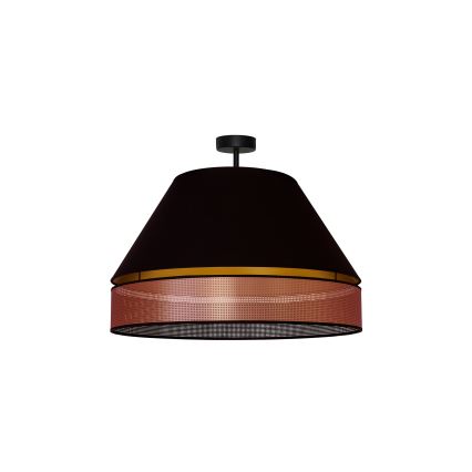 Duolla - Candeeiro integrado COPPER SHINY 1xE27/15W/230V diâmetro 60 cm preto/cobre