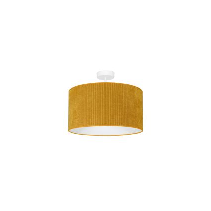 Duolla - Candeeiro integrado CORDUROY 1xE27/15W/230V diâmetro 40 cm amarelo