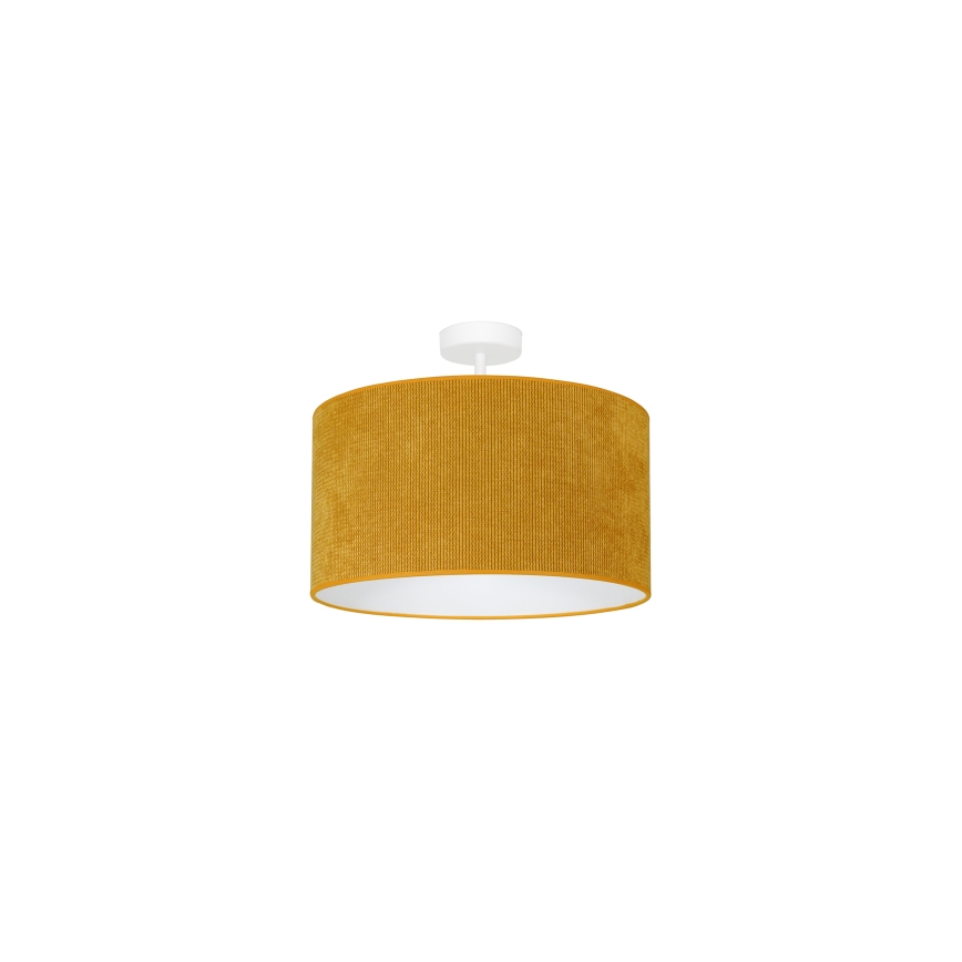 Duolla - Candeeiro integrado CORDUROY 1xE27/15W/230V diâmetro 40 cm amarelo