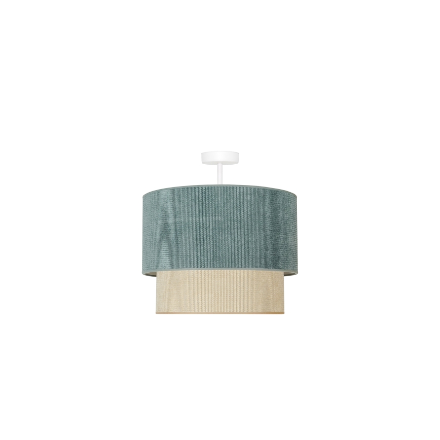 Duolla - Candeeiro integrado CORDUROY 1xE27/15W/230V diâmetro 40 cm azul/bege