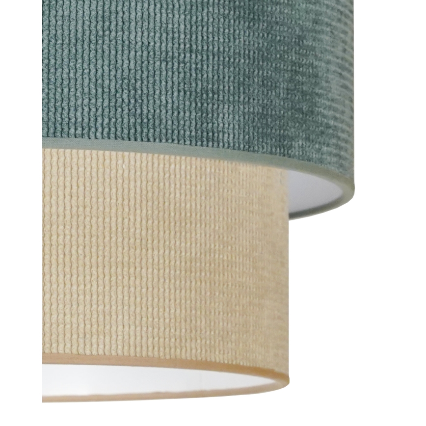 Duolla - Candeeiro integrado CORDUROY 1xE27/15W/230V diâmetro 40 cm azul/bege