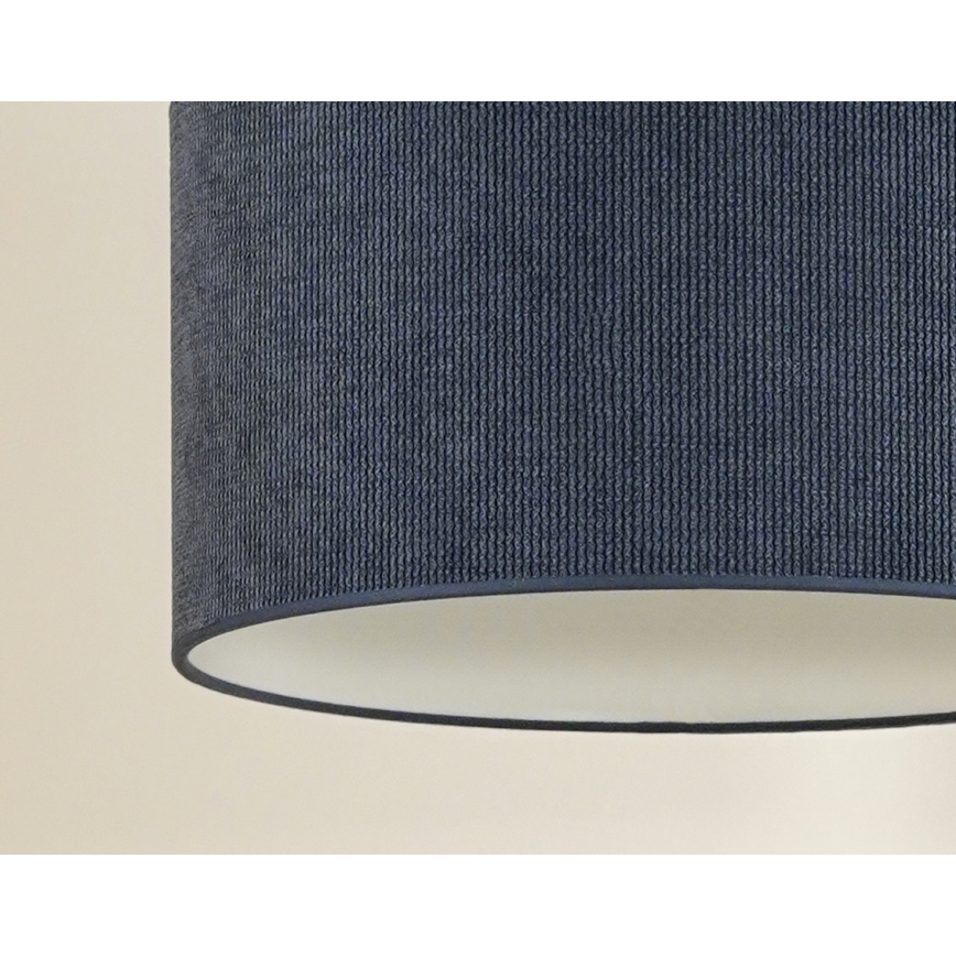 Duolla - Candeeiro integrado CORDUROY 1xE27/15W/230V diâmetro 40 cm azul escuro