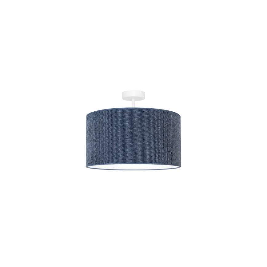 Duolla - Candeeiro integrado CORDUROY 1xE27/15W/230V diâmetro 40 cm azul escuro