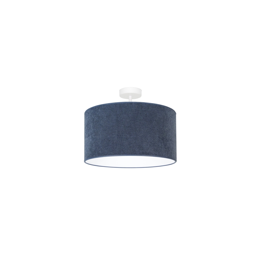 Duolla - Candeeiro integrado CORDUROY 1xE27/15W/230V diâmetro 40 cm azul escuro