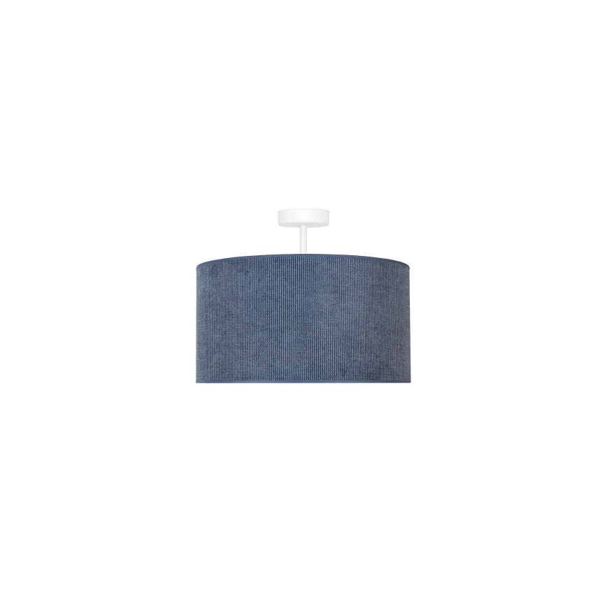 Duolla - Candeeiro integrado CORDUROY 1xE27/15W/230V diâmetro 40 cm azul escuro