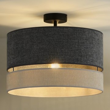 Duolla - Candeeiro integrado DOUBLE 1xE27/15W/230V diâmetro 40 cm cinzento