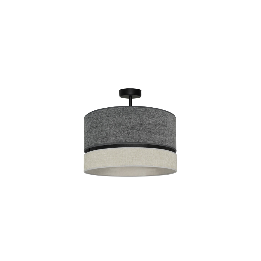 Duolla - Candeeiro integrado DOUBLE 1xE27/15W/230V diâmetro 40 cm cinzento