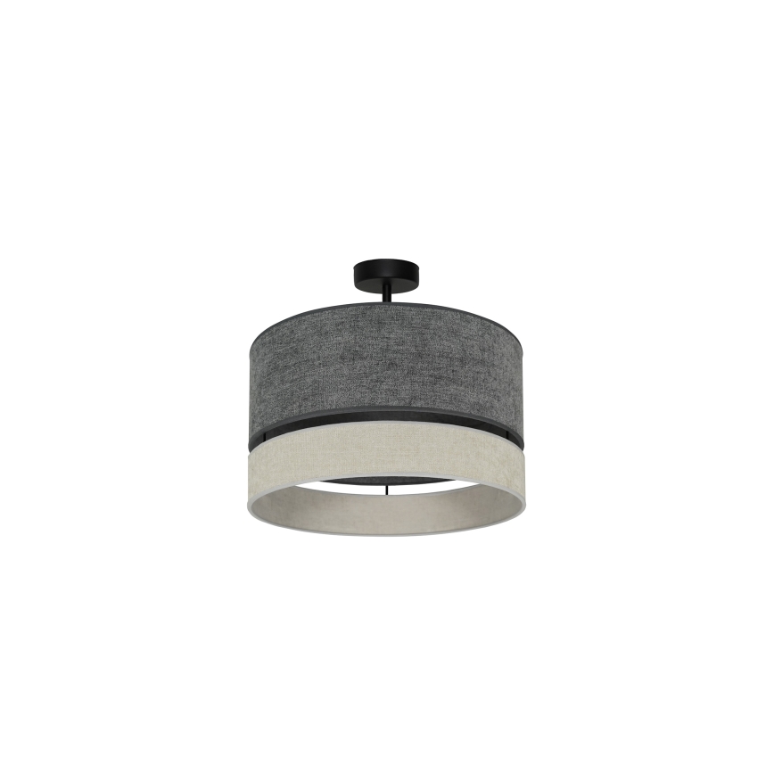 Duolla - Candeeiro integrado DOUBLE 1xE27/15W/230V diâmetro 40 cm cinzento