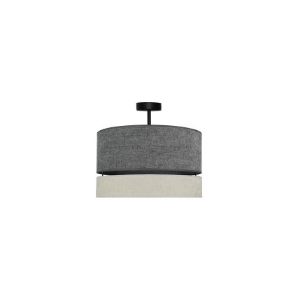 Duolla - Candeeiro integrado DOUBLE 1xE27/15W/230V diâmetro 40 cm cinzento