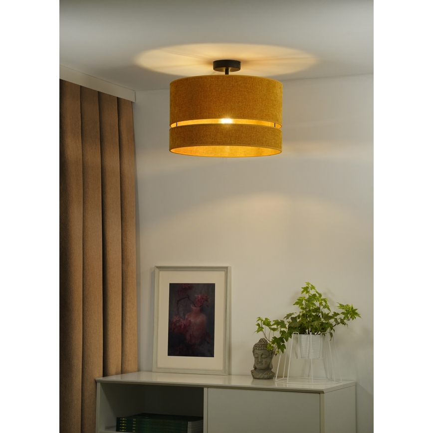 Duolla - Candeeiro integrado DOUBLE 1xE27/15W/230V diâmetro 40 cm laranja