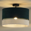 Duolla - Candeeiro integrado DOUBLE 1xE27/15W/230V diâmetro 40 cm verde/cinzento