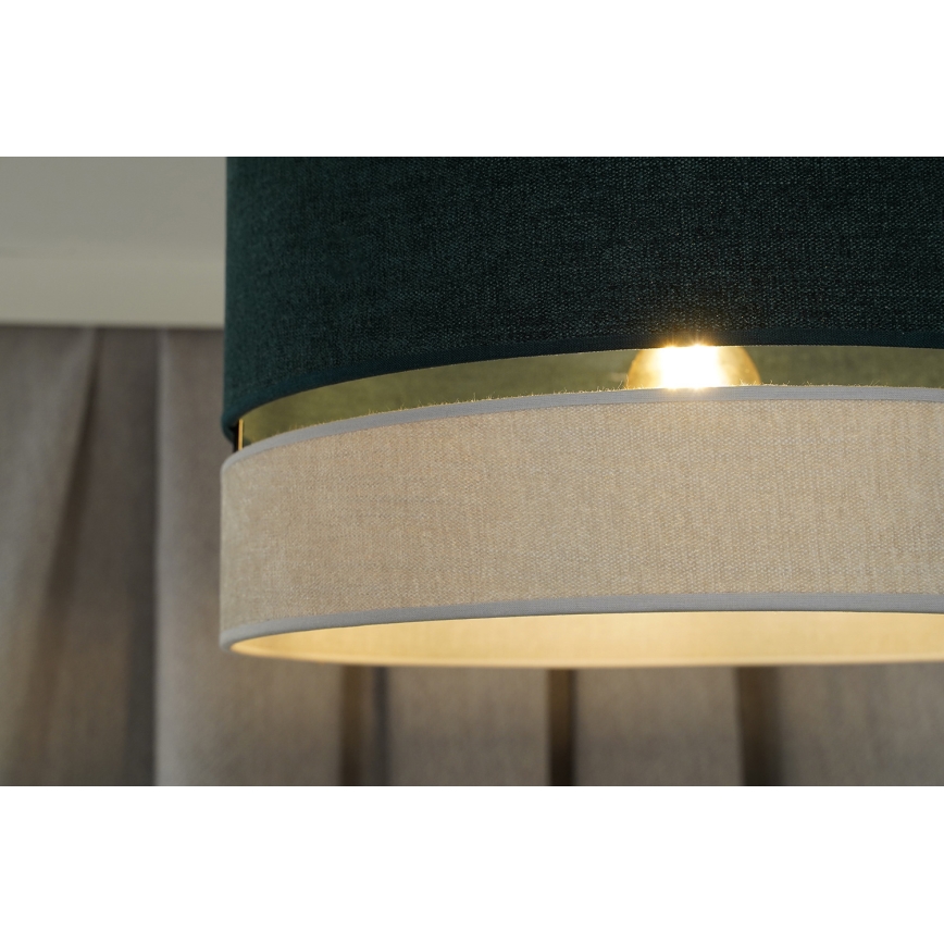 Duolla - Candeeiro integrado DOUBLE 1xE27/15W/230V diâmetro 40 cm verde/cinzento
