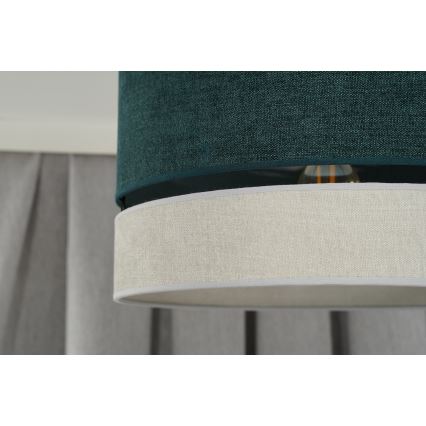 Duolla - Candeeiro integrado DOUBLE 1xE27/15W/230V diâmetro 40 cm verde/cinzento
