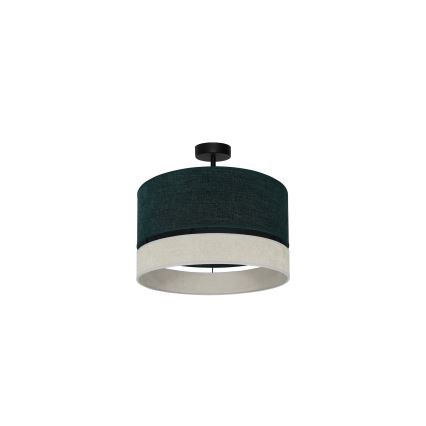 Duolla - Candeeiro integrado DOUBLE 1xE27/15W/230V diâmetro 40 cm verde/cinzento