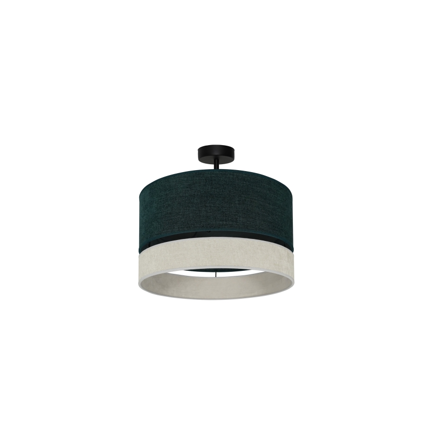 Duolla - Candeeiro integrado DOUBLE 1xE27/15W/230V diâmetro 40 cm verde/cinzento
