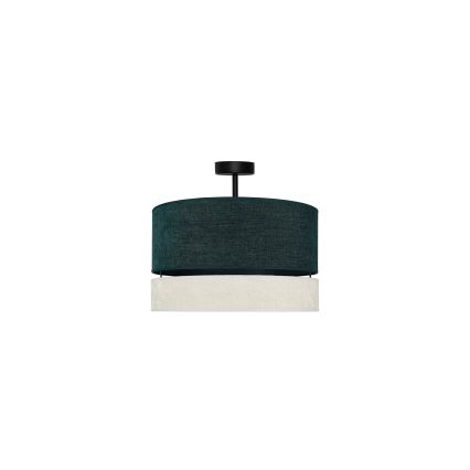 Duolla - Candeeiro integrado DOUBLE 1xE27/15W/230V diâmetro 40 cm verde/cinzento