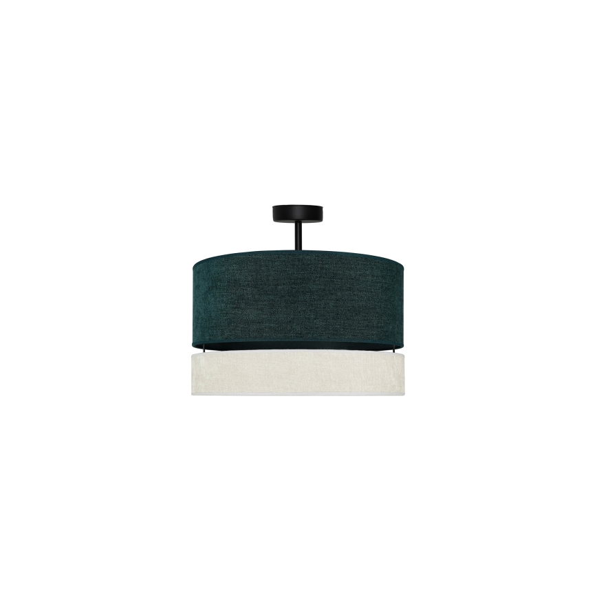 Duolla - Candeeiro integrado DOUBLE 1xE27/15W/230V diâmetro 40 cm verde/cinzento