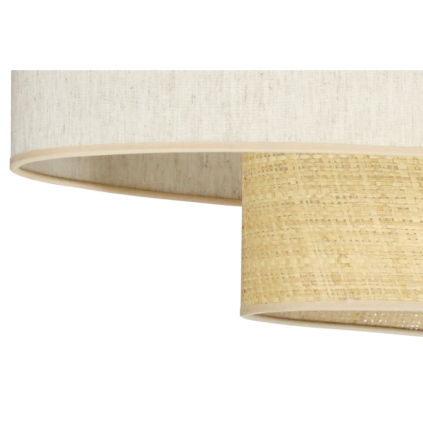 Duolla - Candeeiro integrado DOUBLE OVAL NATURE 2xE27/15W/230V creme/bege