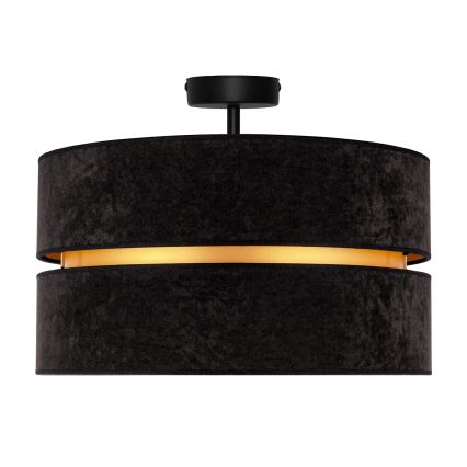 Duolla - Candeeiro integrado DUO 1xE27/15W/230V diâmetro 40 cm preto/dourado