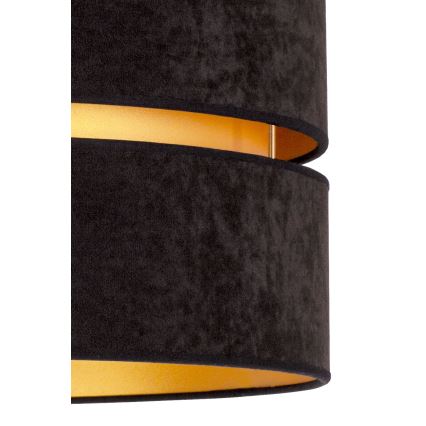 Duolla - Candeeiro integrado DUO 1xE27/15W/230V diâmetro 40 cm preto/dourado